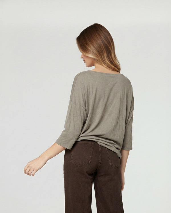 Polera Mujer Sveva Fango Lineatré