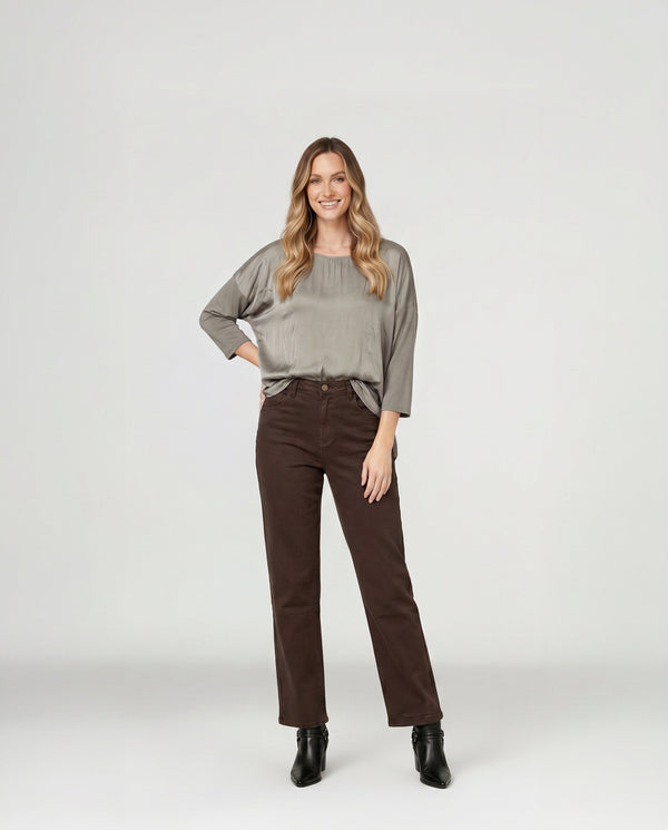 Polera Mujer Sveva Fango Lineatré