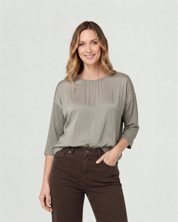 Polera Mujer Sveva Fango Lineatré