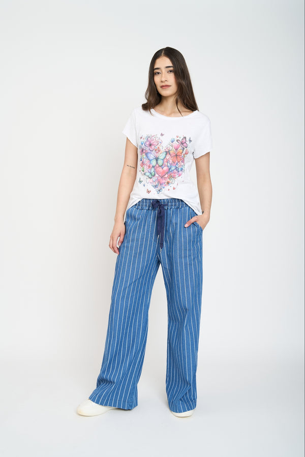 Polera Mujer Javiera Manga corta Mariposa Lineatre