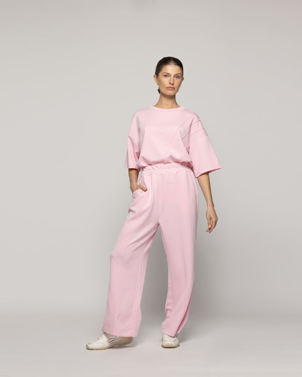 Conjunto Mujer Deportivo Casual Giovanna Oversize Rosado  Lineatre