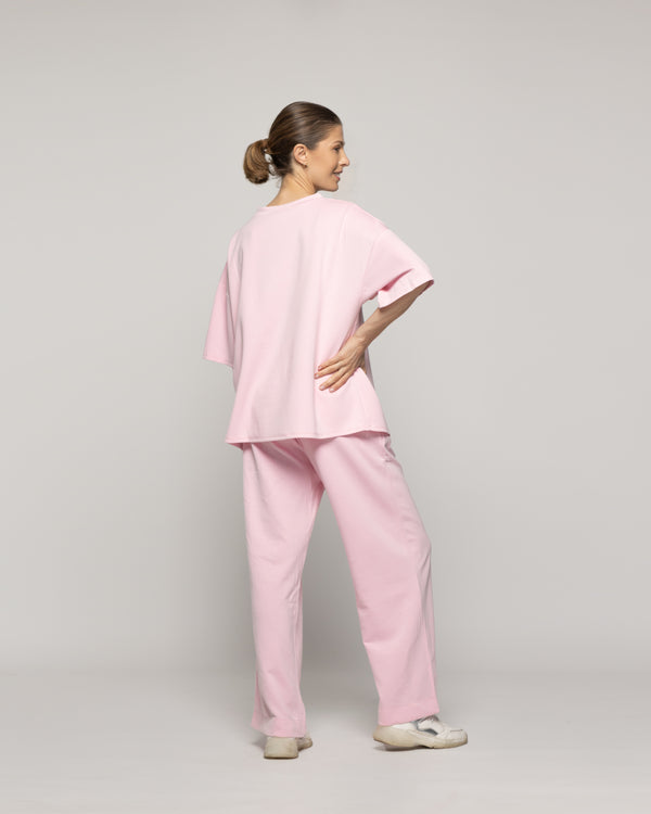 Conjunto Mujer Deportivo Casual Giovanna Oversize Rosado  Lineatre