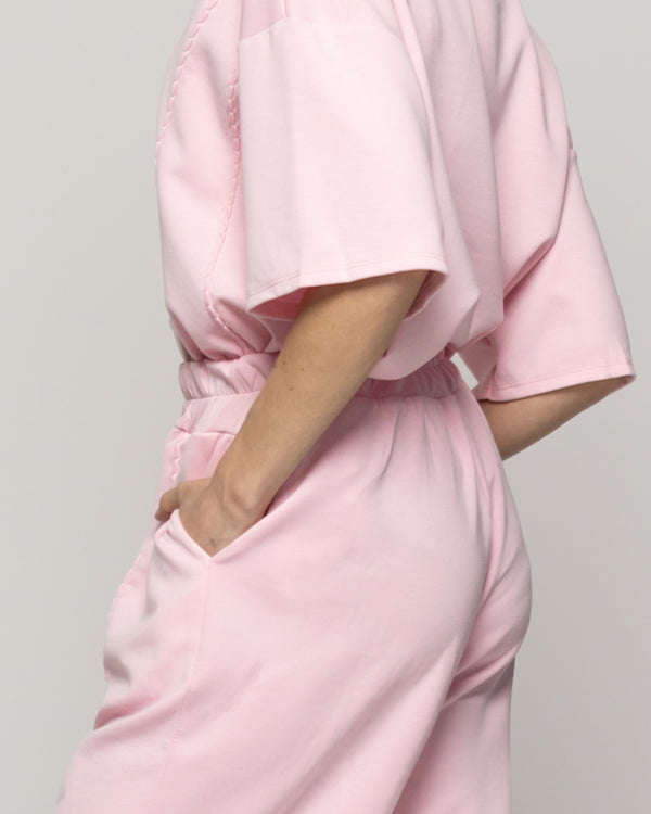 Conjunto Mujer Deportivo Casual Giovanna Oversize Rosado  Lineatre