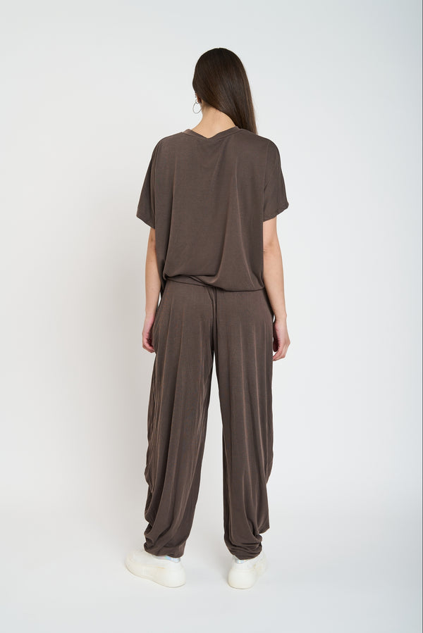 Twin Mujer Iva Cuello redondo Chocolate Lineatre