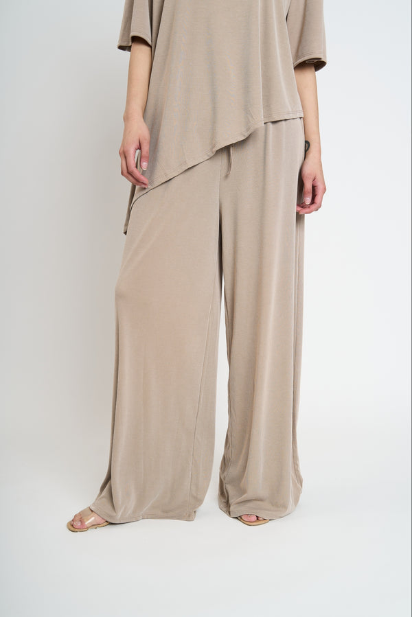 Twin Mujer Tea Cuello redondo Fango Lineatre