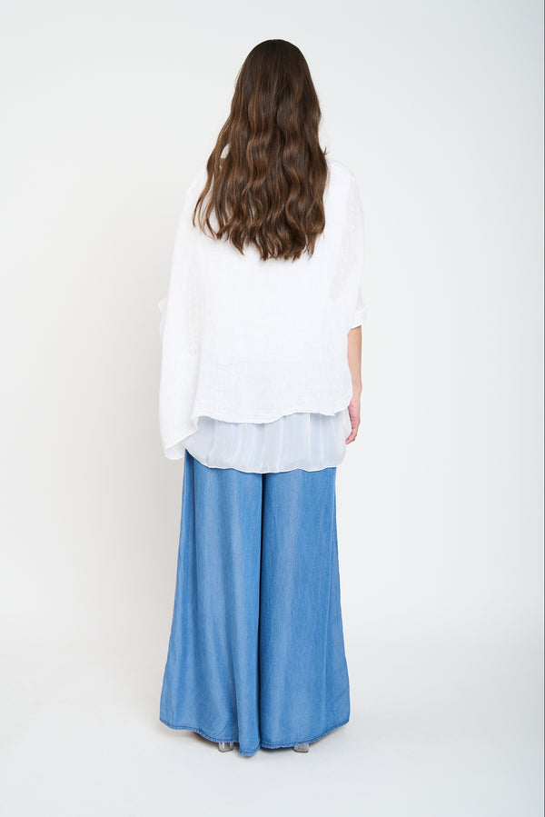 Blusa Mujer Valentina Blanco Lineatre