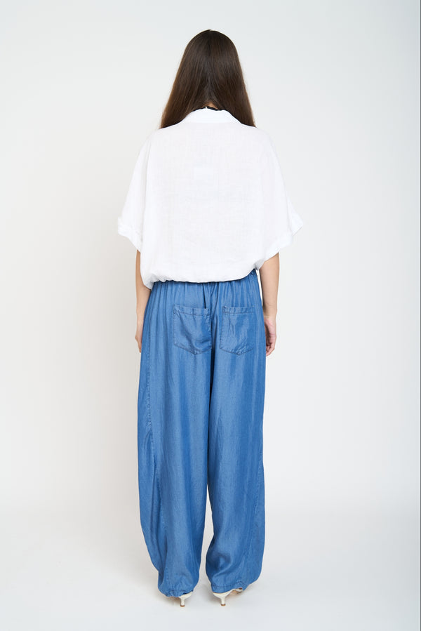 Blusa Mujer Alma Escote en V Blanco Lineatre