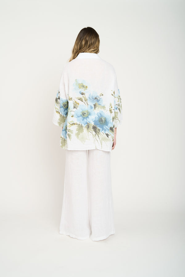 Blusa Mujer Vera Lino Blanco Lineatre