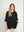 Blusa Negra con Bordado Calado en la Basta