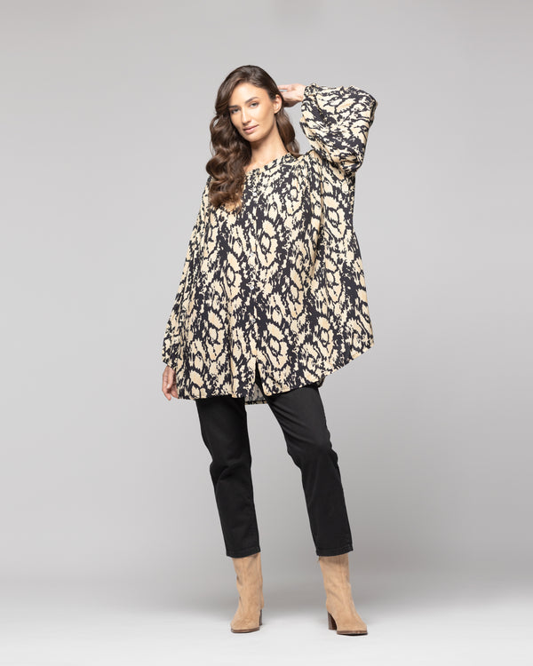 Blusón Mujer Amapola Beige Lineatre