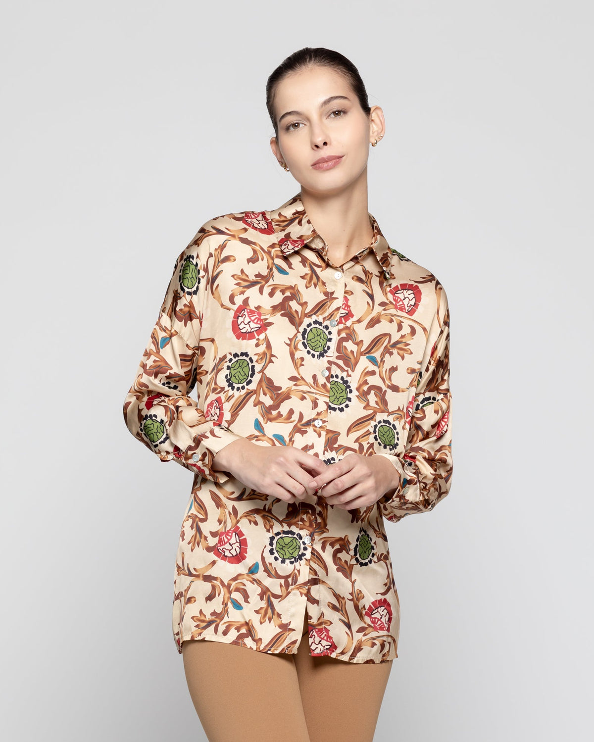 Blusa Mujer Lorena Beige Lineatre