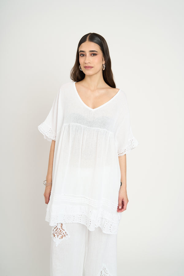 Blusa Mujer Gianna Blanco Lineatre