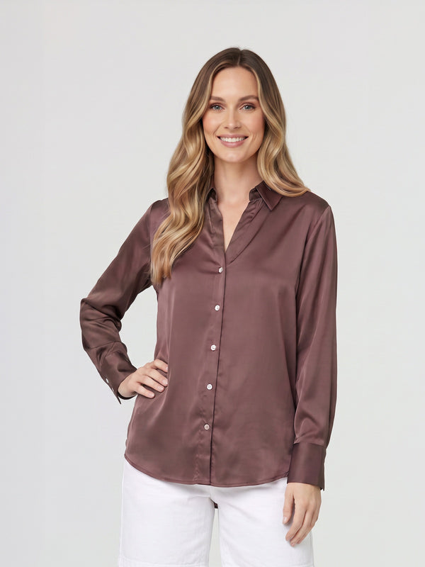 Blusa Mujer Emilia Chocolate Lineatré