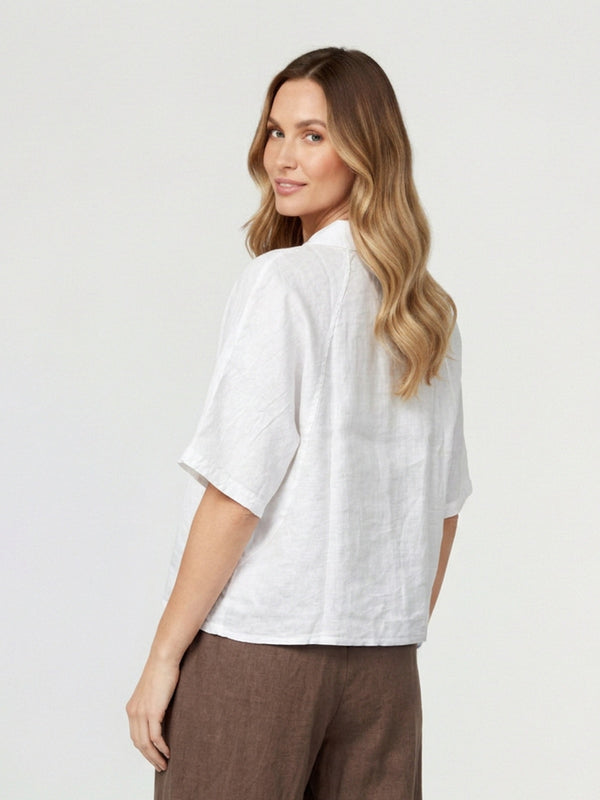 Blusa Mujer Antonella Cuello camisa Blanco Lineatre