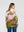 Blusa Mujer Elisiana Relaxed Cuello tipo camisa Manga 3/4 Militar Lineatre