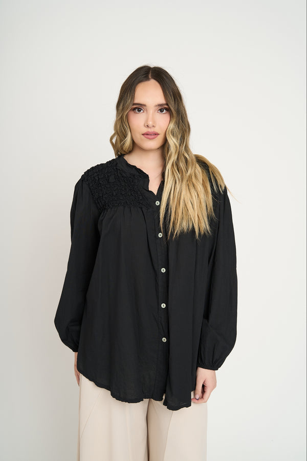 Blusa Mujer Alessandra Negro Lineatre