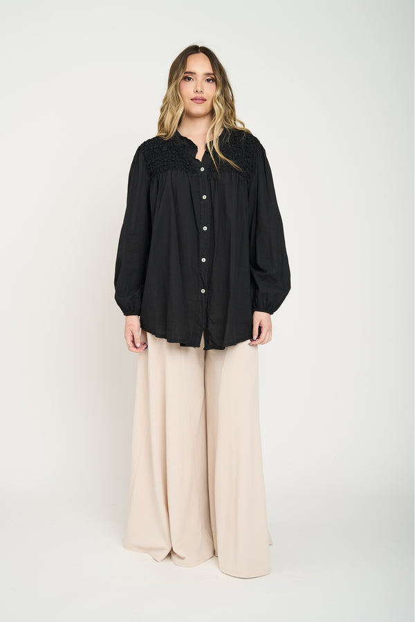 Blusa Mujer Alessandra Negro Lineatre