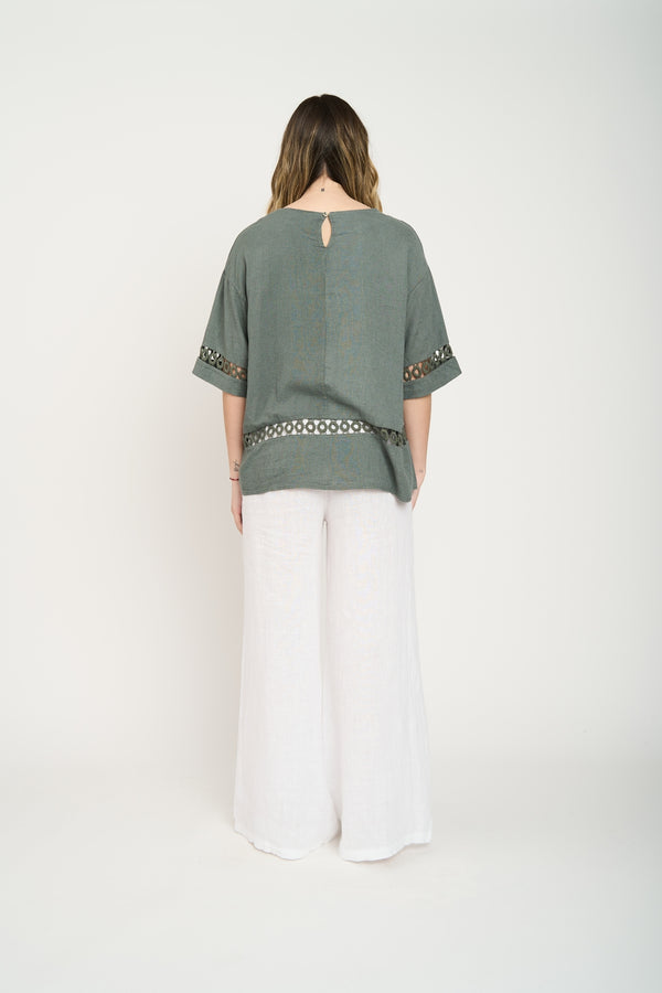 Blusa Mujer Giuliana Militar Lineatre