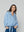 Blusa Mujer Benilda Lino Con Broderie Ajustable En La Cintura Celeste Lineatre