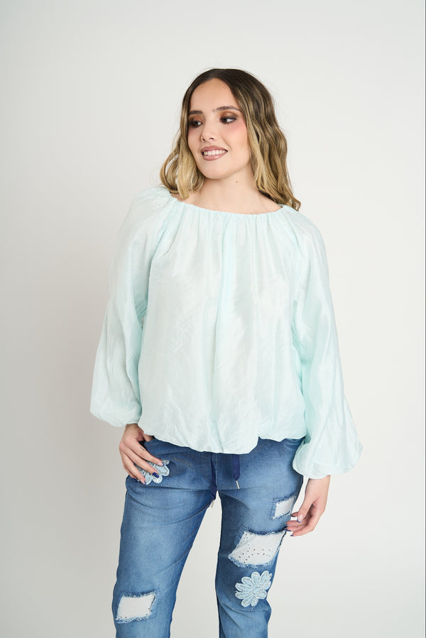 Blusa Mujer Ornella Agua Lineatre