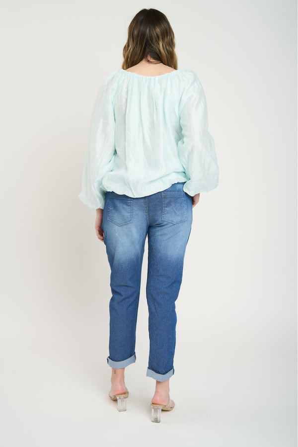 Blusa Mujer Ornella Agua Lineatre