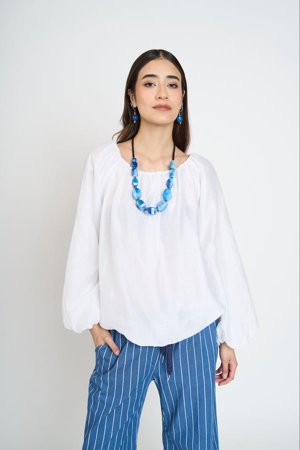 Blusa Mujer Ornella Blanco Lineatre