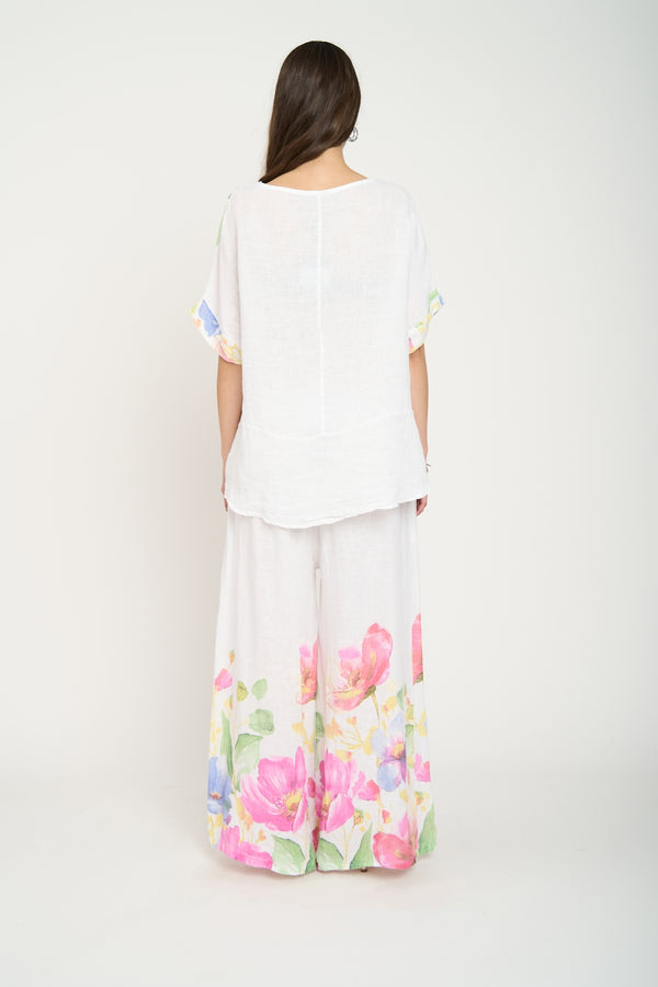 Blusa Mujer Silvana Lino Blanco Lineatre