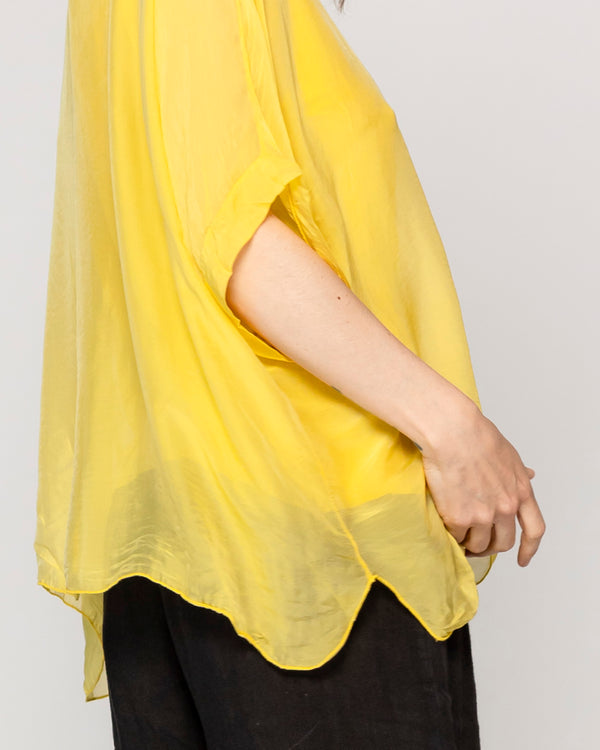 Blusa Mujer Boruta Mangas Murciélago Amarilla Lineatre