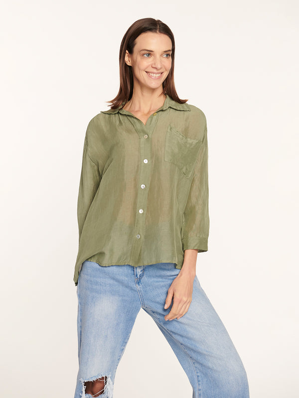 Blusa feliciana salvia