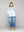 Camisa Mujer Leila Jeans Con Brillos Celeste Lineatre