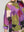 Blusa Mujer Bellinda Manga 3/4 Diseño Abstracto Violeta Lineatre