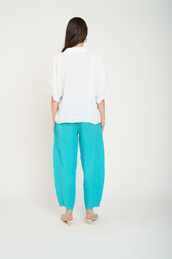 Blusa Mujer Romina Lino Blanco Lineatre