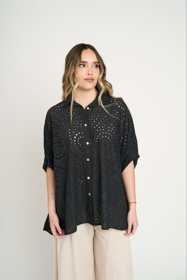 Blusa Mujer Valeria Negro Lineatre