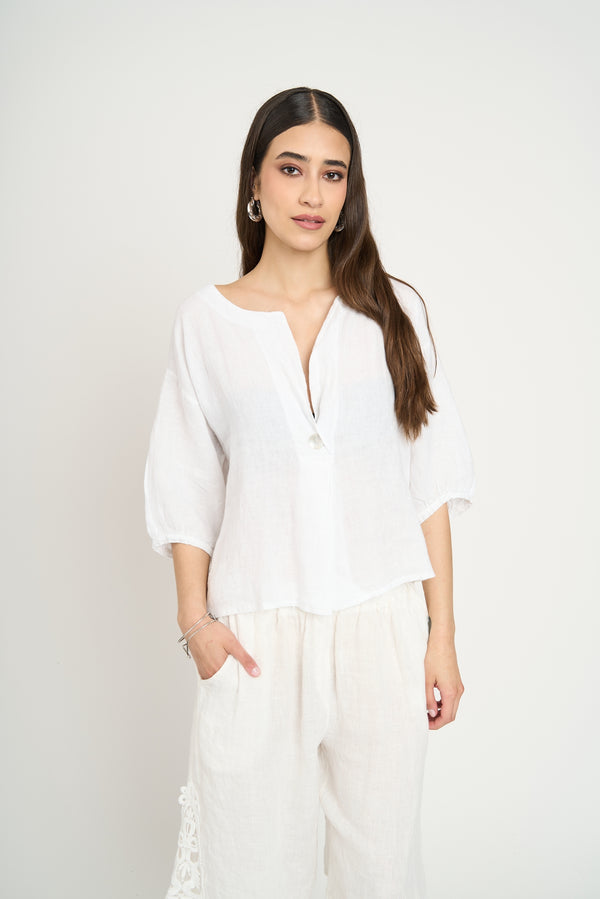 Blusa Mujer Gina Blanco Lineatre