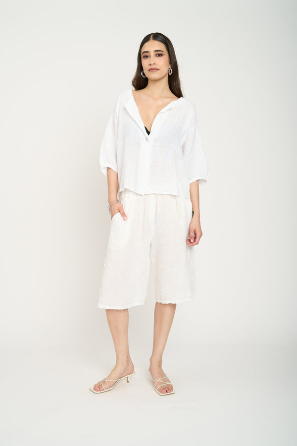 Blusa Mujer Gina Lino Blanco Lineatre