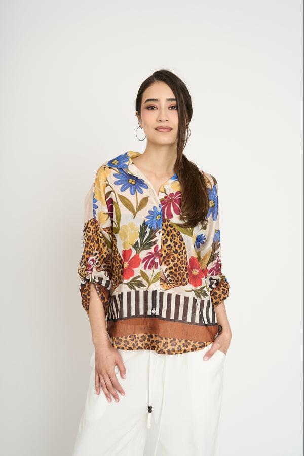 Blusa Mujer Rafaela Chocolate Lineatre