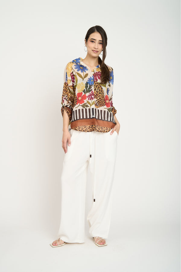 Blusa Mujer Rafaela Chocolate Lineatre