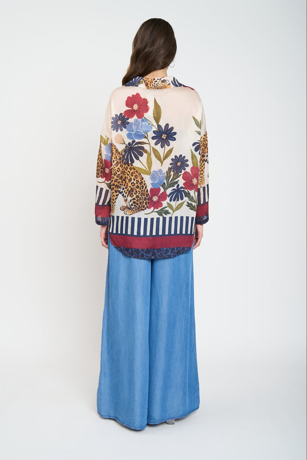 Blusa Mujer Rafaela Navy Lineatre