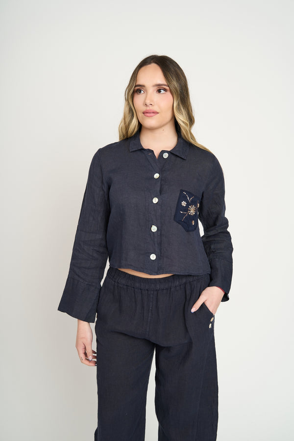 Blusa Mujer Sabrina Azul Lineatre
