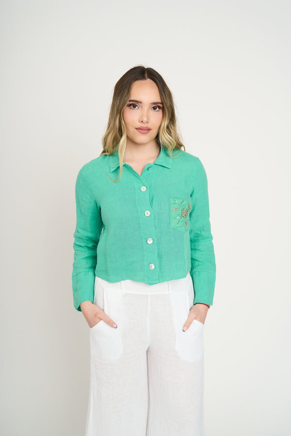 Blusa Mujer Sabrina Verde Lineatre