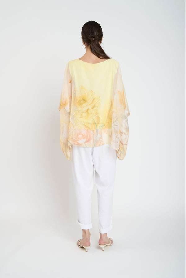Blusa Mujer Bruna Cuello redondo Amarillo Lineatre