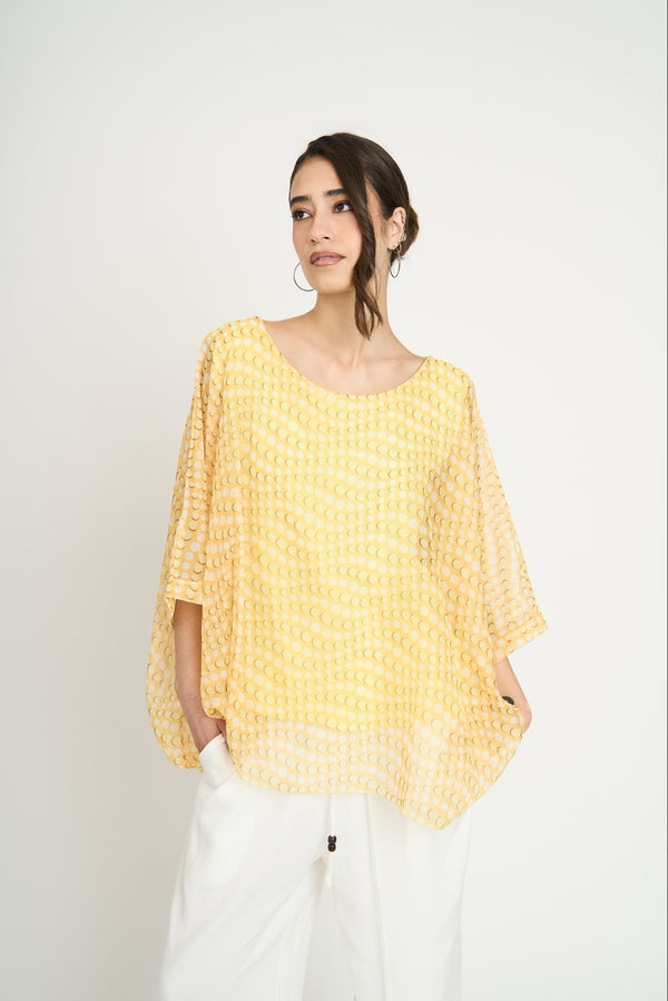 Blusa Mujer Allegra Cuello redondo Amarillo Lineatre