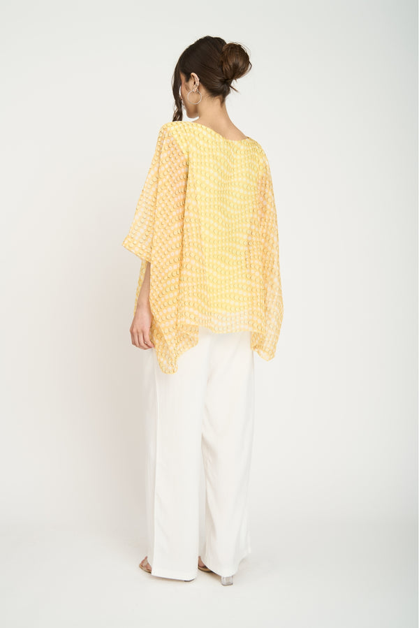 Blusa Mujer Allegra Cuello redondo Amarillo Lineatre