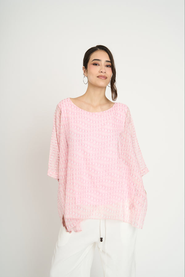 Blusa Mujer Allegra Cuello redondo Rosa Lineatre