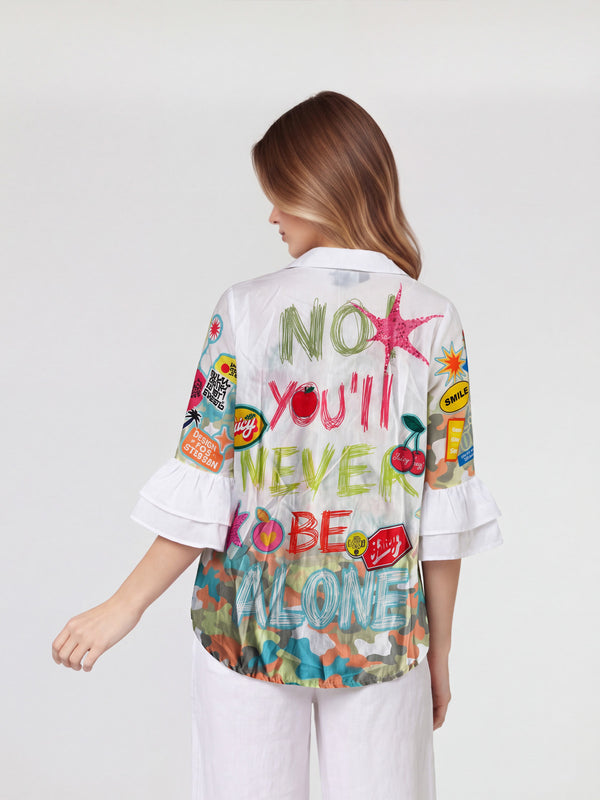 Blusa Mujer Tiziana Cuello camisa Cereza Lineatre