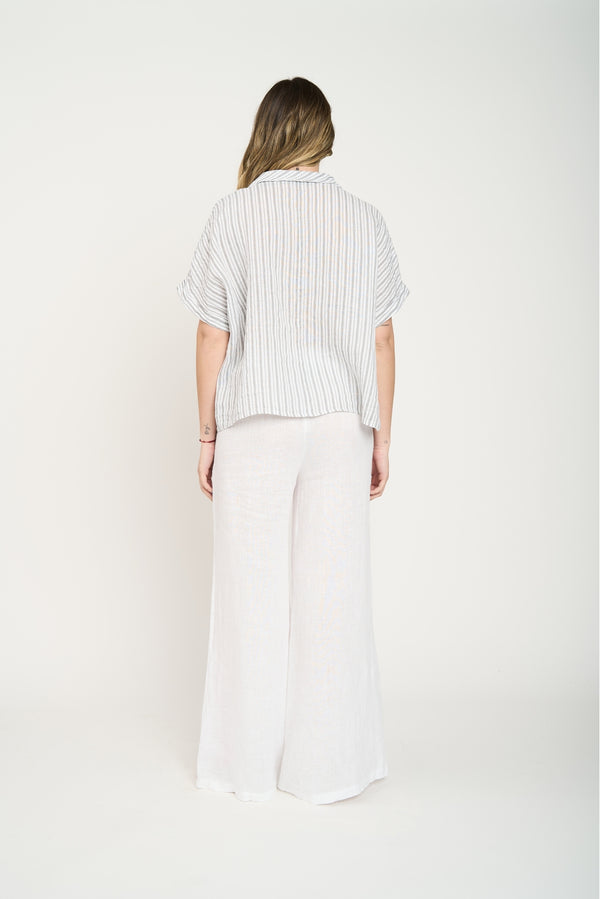 Blusa Mujer Regina Lino Rallado Lineatre