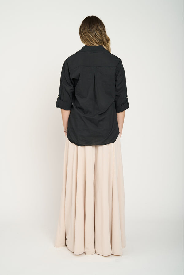 Blusa Mujer Nina Negro Lineatre