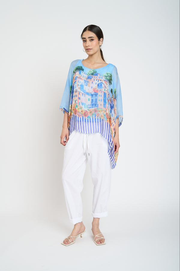 Blusa Mujer Ida Cuello redondo Jeans Lineatre