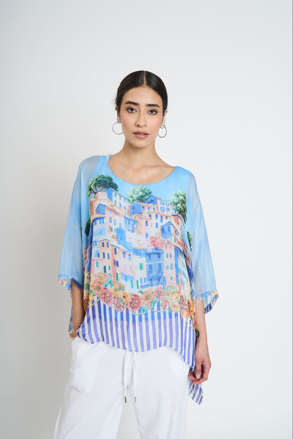Blusa Mujer Ida Cuello redondo Jeans Lineatre