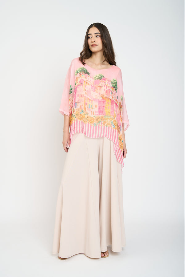 Blusa Mujer Ida Cuello redondo Rosa Lineatre
